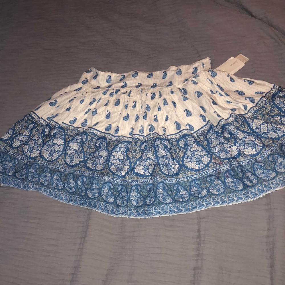 Blue and White A line skirt